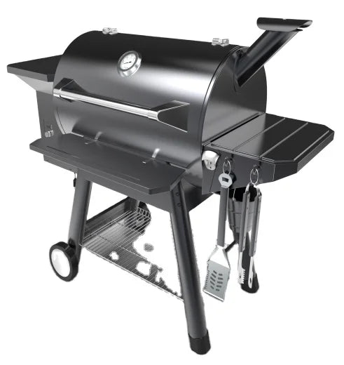 Outdoor Barbecue Charcoal Spcc With Black Orange Peel Powder Coating Electric Pellet Grills Garden Commercial BBQ Grill