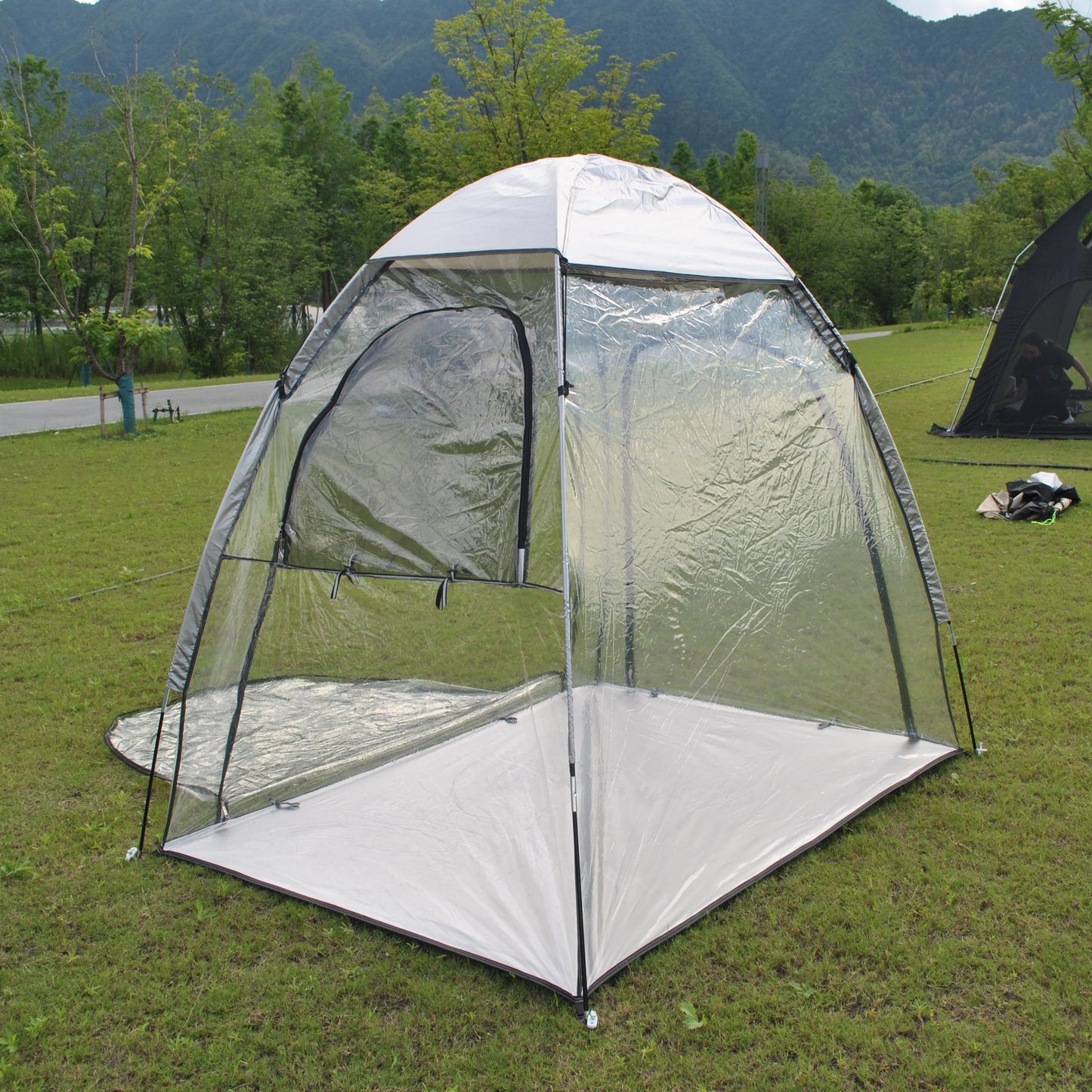 Sports Tent All Weather Clear Sport Shelter Waterproof and Windproof with Detachable Top Cover Rain Tent,PVC tent,Warm keep tent