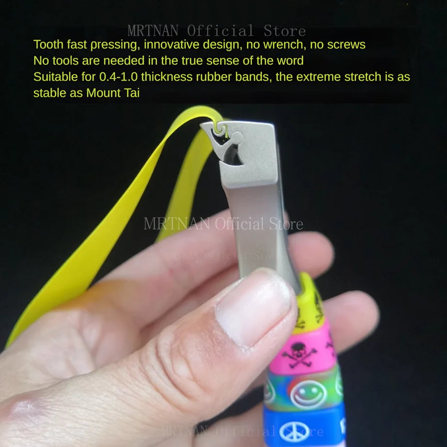 Slingshot Titanium Alloy High Quality Shooting Slingshot Hunting Flat Rubber Band Catapult Outdoor Sports Accessories