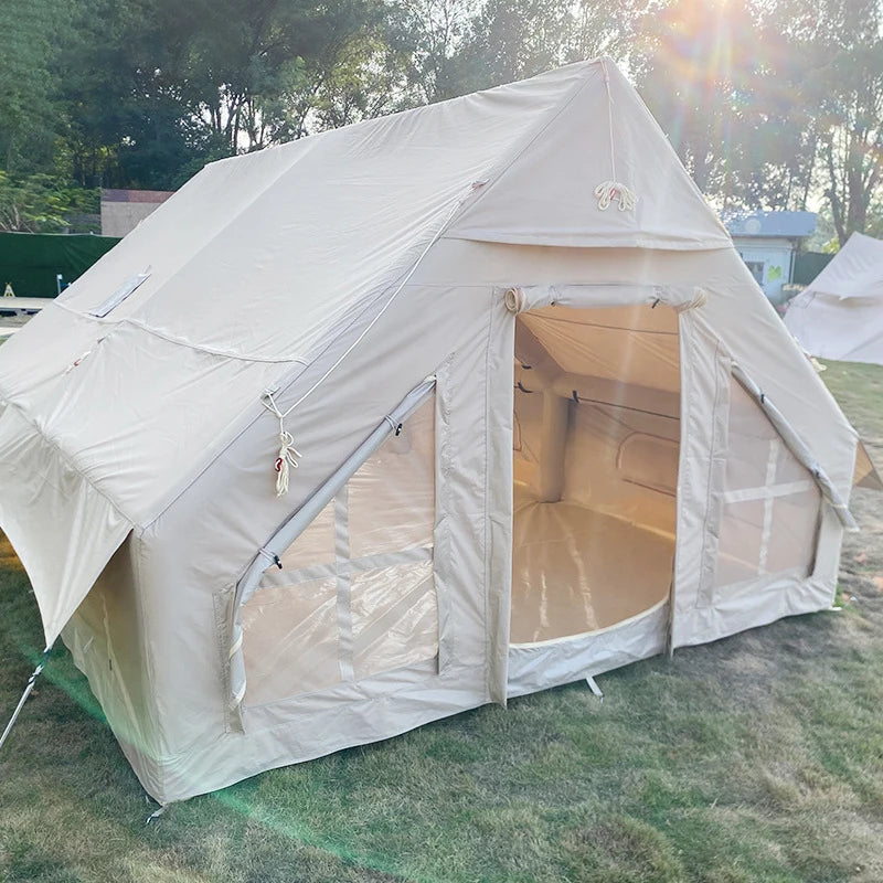 Inflatable Camping Tent for Family, PVC Skylight Air Tube, Camp Base Tents, 12 Square Meters, Large Space, 5-8 Person