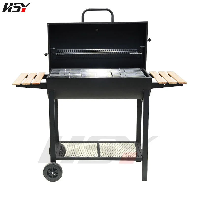 Household Charcoal Stove Outdoor American Barbecue Grill Outdoor Camping Baking Charcoal Grill Fish Grill Charcoal Smoke Grill