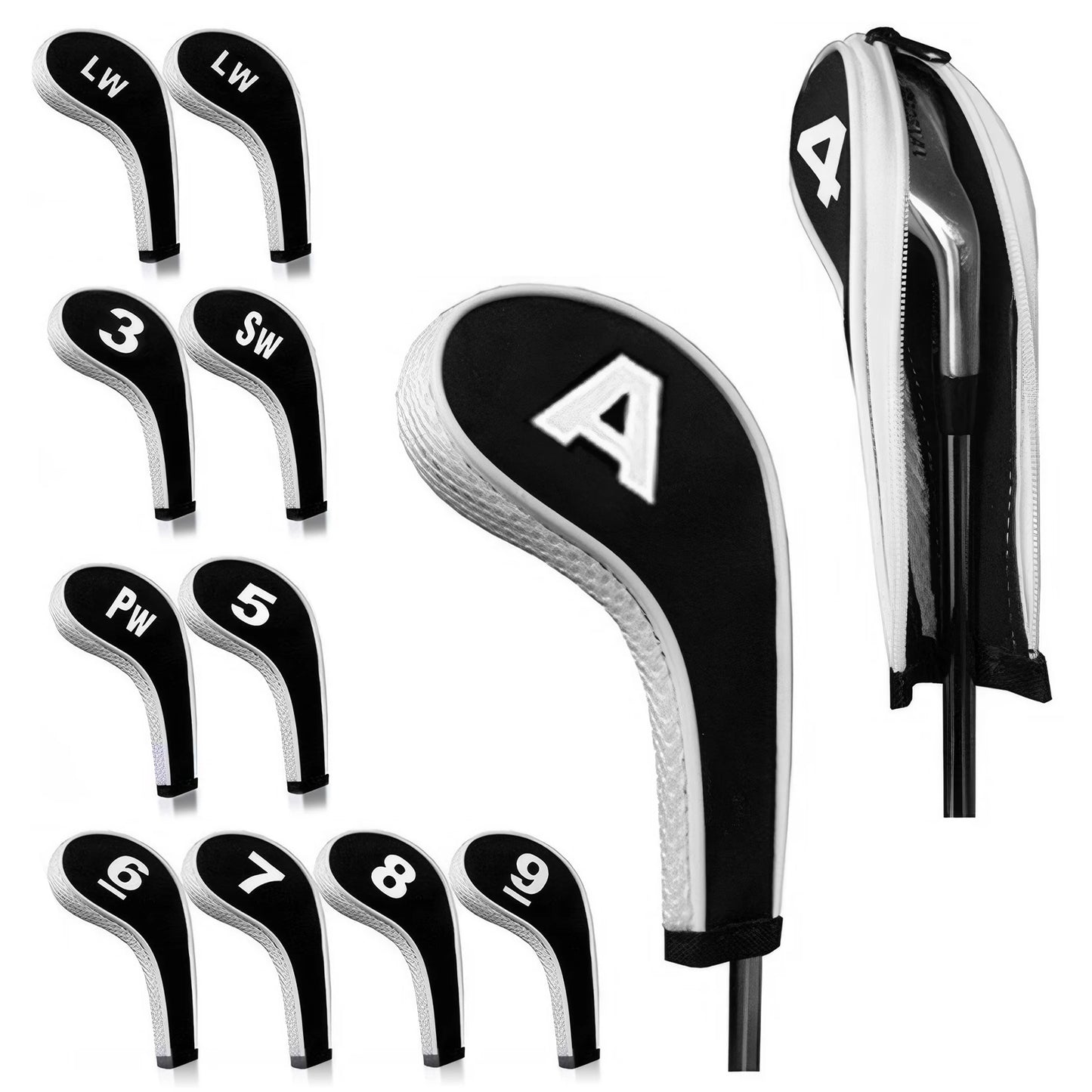 12piece Protective Cover Set Of 12 For Golf Club Head Irons Golf Supplies Accessories Golf Training