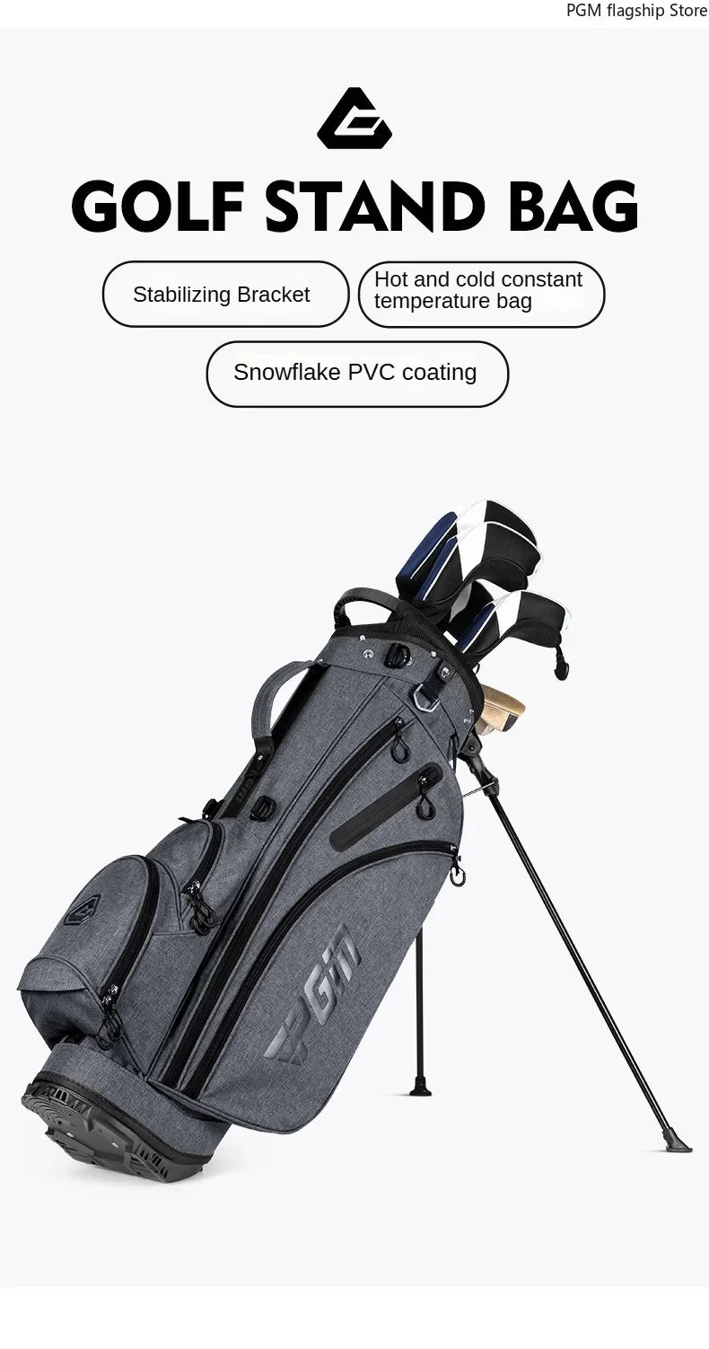 PGM Men's Golf Stand Bag, Stable Waterproof Stand Bag, Ultra-light Portable Golf Bag QB092
