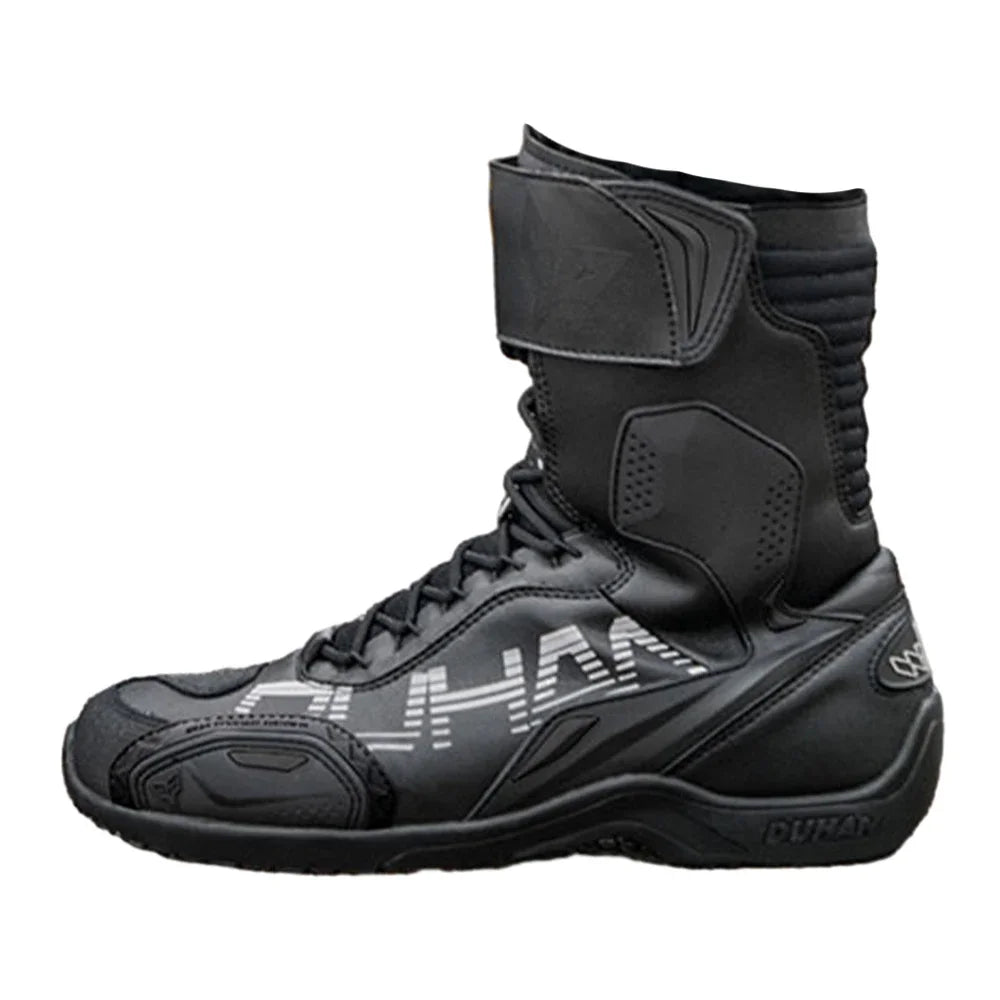 Motorcycle Short Boots Couple Shoes Leather Men Women Riding Racing Protective Breathable Anti-slip Soft Sole Motocross Off-road