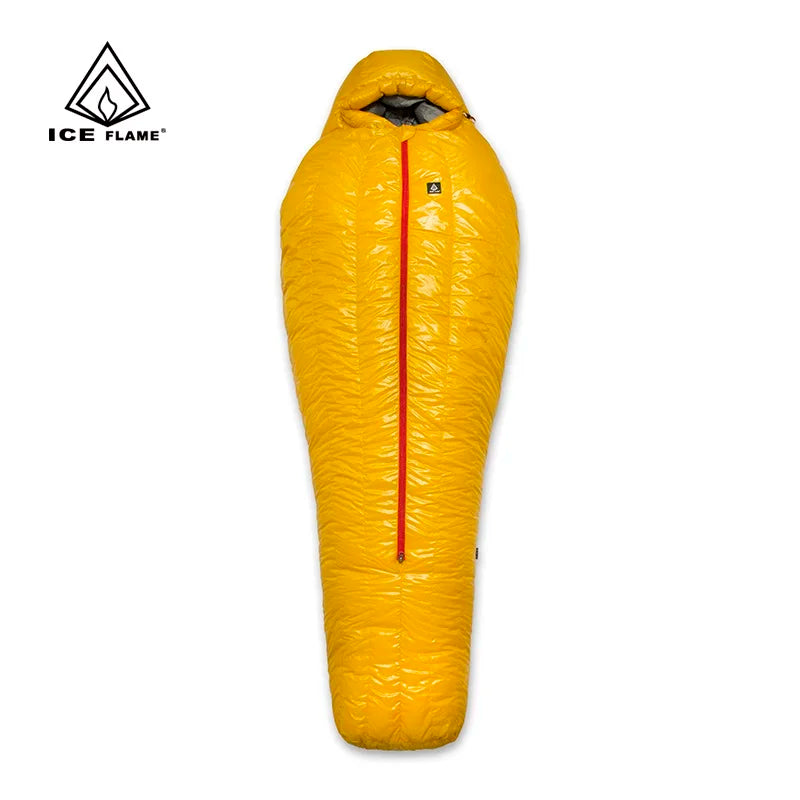 Ice Flame HW 20D Nylon Ultralight Mummy White Goose Down Sleeping Bag Outdoors Camping Keep Warm Duck Down Adult Equipment