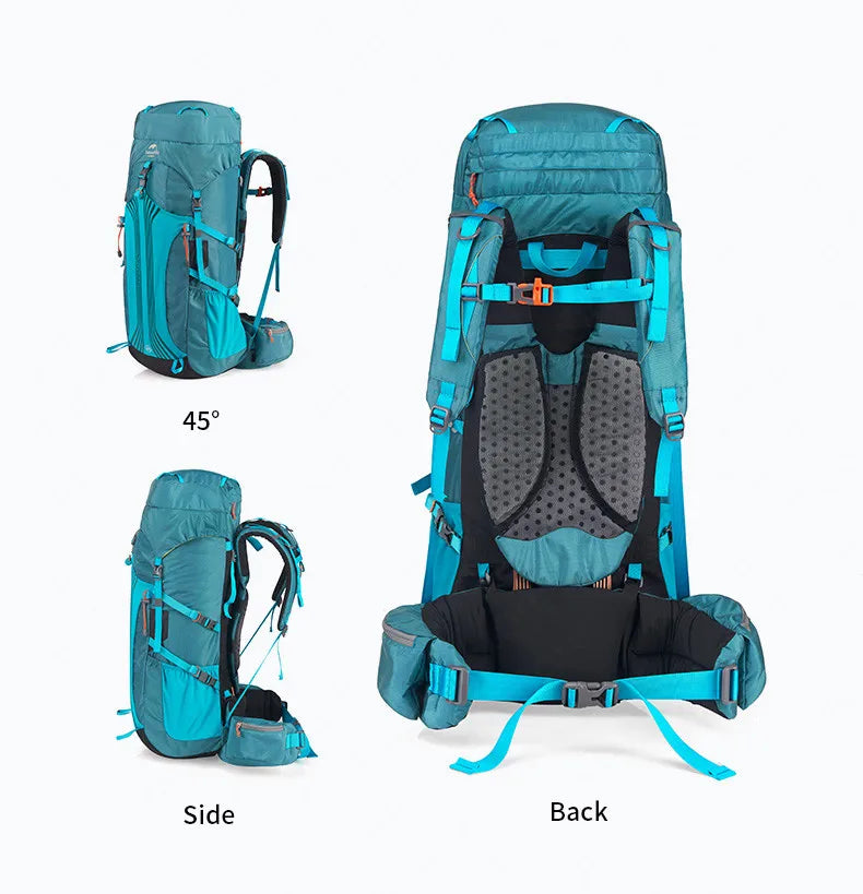 Naturehike Outdoor Hiking Bag Professional Large Capcity Backpack Suspension System Camp Climbing Backpack With Waterproof Cover
