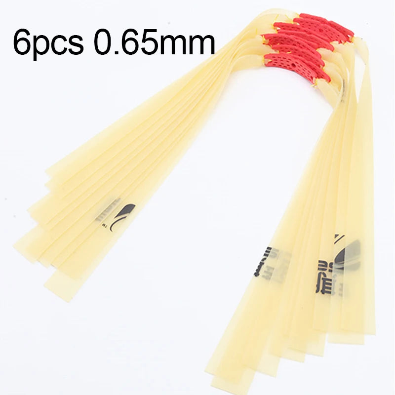 Outdoor Sports 6pcs 0.55-1.2 mm Rubber Band Powerful Hunting Accessories Flat Elastic Band For Slingshot Catapult Rubber Bands