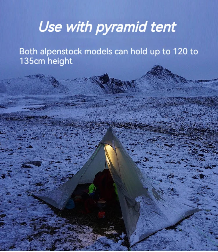 ASTA GEAR Carbon Fiber Climbing Alpenstock Ultra Light Aluminum Alloy  ul Tent Ceiling Support Rod Carbon Hiking  Climbing Stick