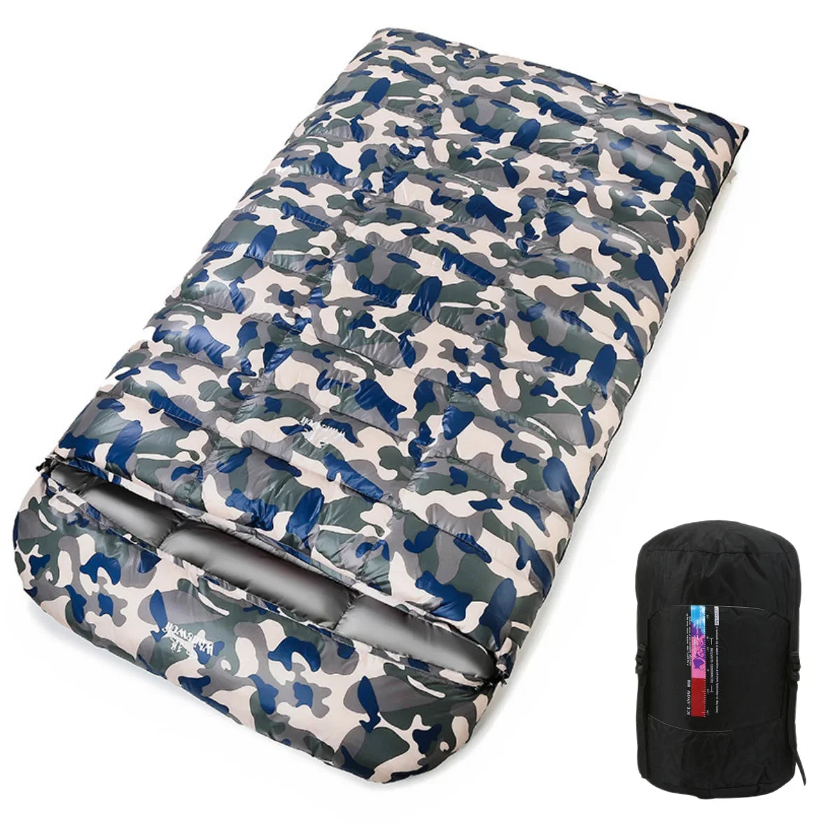 90% White Goose Down Double Sleeping Bag Winter Sleeping Bag Camping Sleeping Pack for Backpacking Camping Hiking Traveling