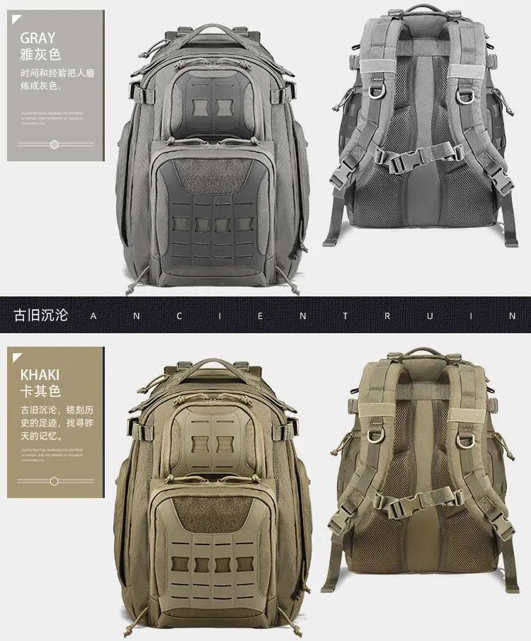 600D MOLLE Tactical Backpack Military Assault Pack 40L Waterproof Outdoor Travel Camping Climbing Hiking Bag Mens Army Rucksack