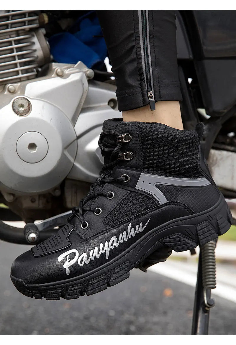 Motorcycle Boots for Man 2025 New Breathable Motocross Riding Boot Men's Motos Protective Shoes Motorbike Anticollision Shoes