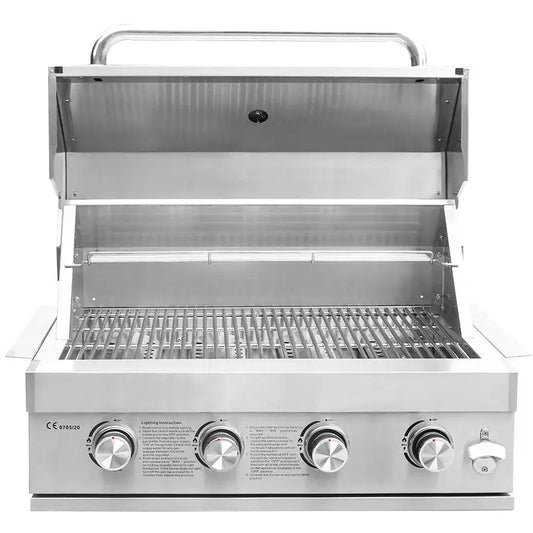 304 stainless steel embedded barbecue stove courtyard gas barbecue grill charcoal gas dual-purpose stewing stove BBQ