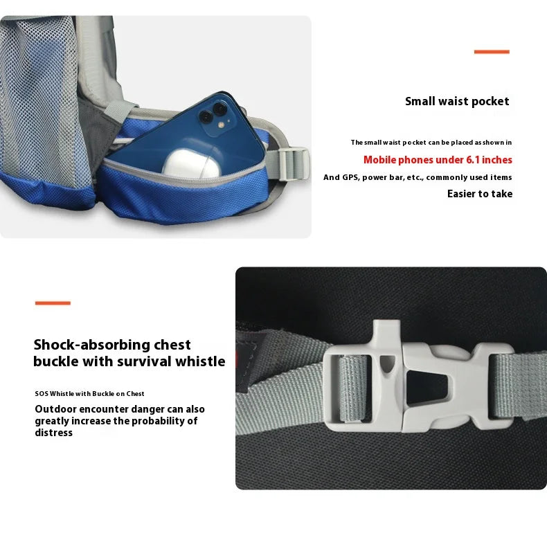 30L Outdoor Backpack Hiking Bag Multi functional Anti splash Mesh Frame Backpack for Tourism Ultra Light Travel Backpack