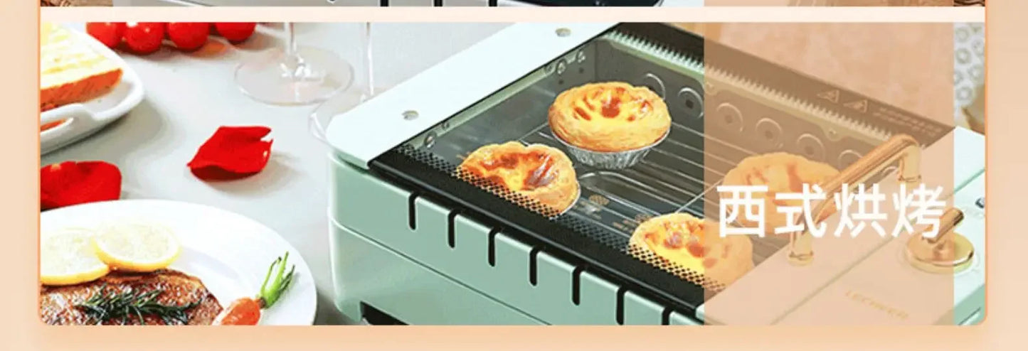 220V Le Kebab Barbecue Machine Smokeless Automatic Rotation Indoor Kebab Multi-function Skim Electric Barbecue Grill Smokeless A