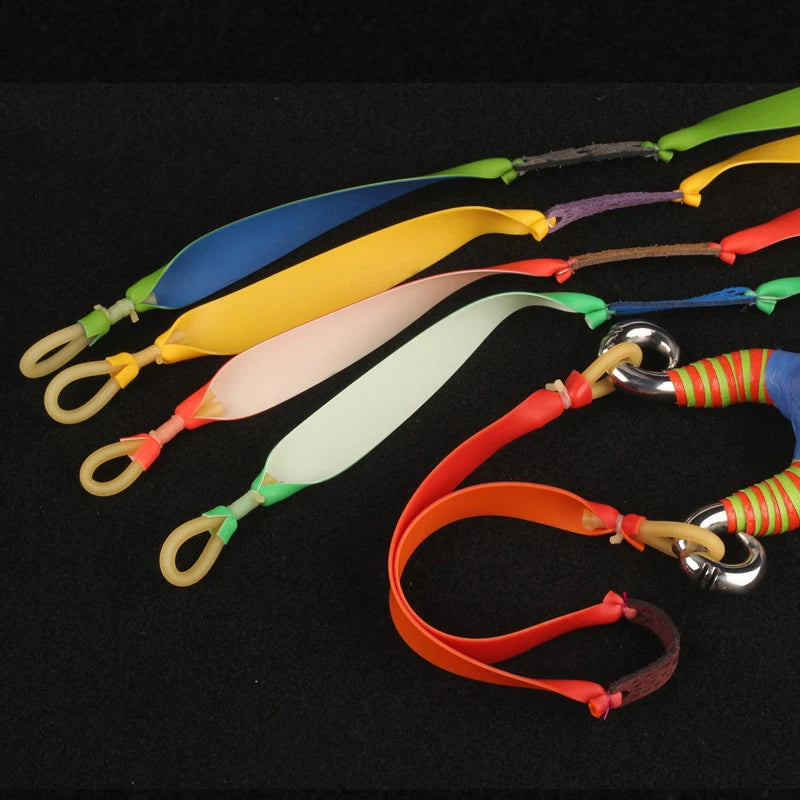 5Pcs Slingshot Band Group Elastic Flat Bands Trolling Fishing Shooting Fish Rubber Band Outdoor Catapult Hunting Accessories