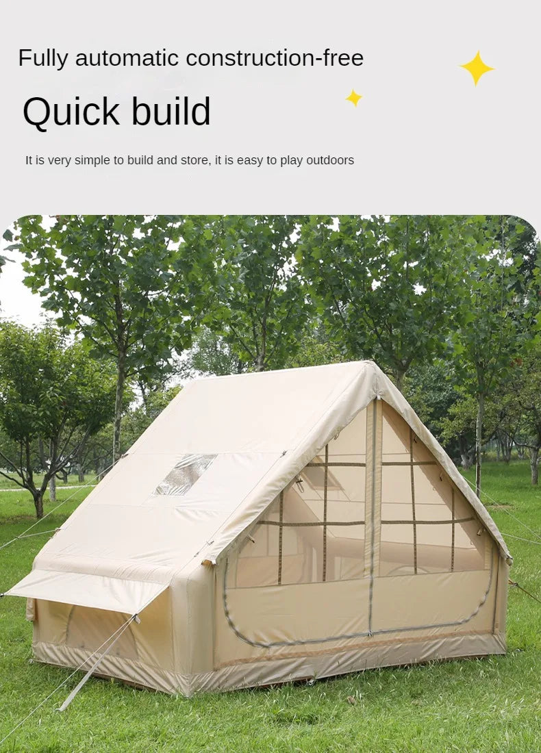 Inflatable Camping Tent for Family, PVC Skylight Air Tube, Camp Base Tents, 12 Square Meters, Large Space, 5-8 Person