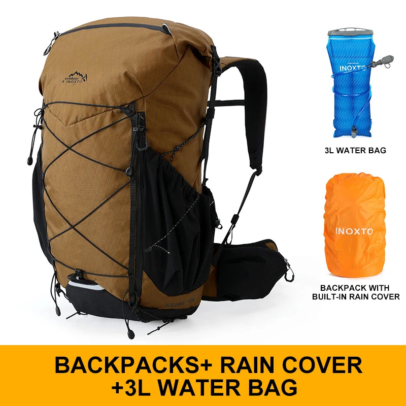 40L hiking bag outdoor backpacking hiking backpack outdoor hiking bag waterproof and breathable shoulder-lined backpack