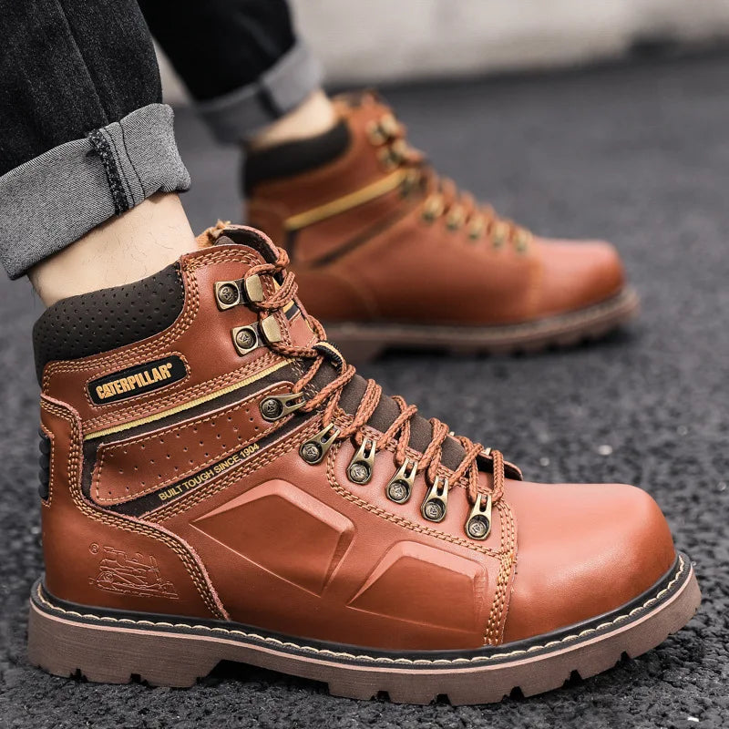 Hot Selling Men's And Women's Motorcycle Boots, Genuine Leather Couple's Workwear Boots, Outdoor Hiking Boots, Hiking Boot, Cyc