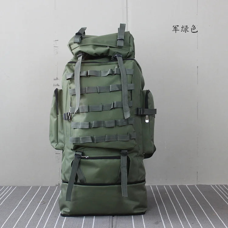 70-100L Outdoor Camping Travel Sports Backpack Military Camo Tactical Bag Large Capacity Waterproof Hiking Mountain Climbing Bag