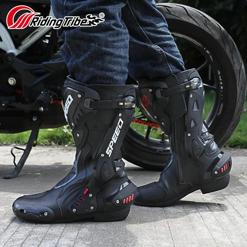 Motorcycle Protective Enduro Boots Gear shift Speed Long Shoes Motorcycle Racing Boot motorcyclist Motorbots biker boots
