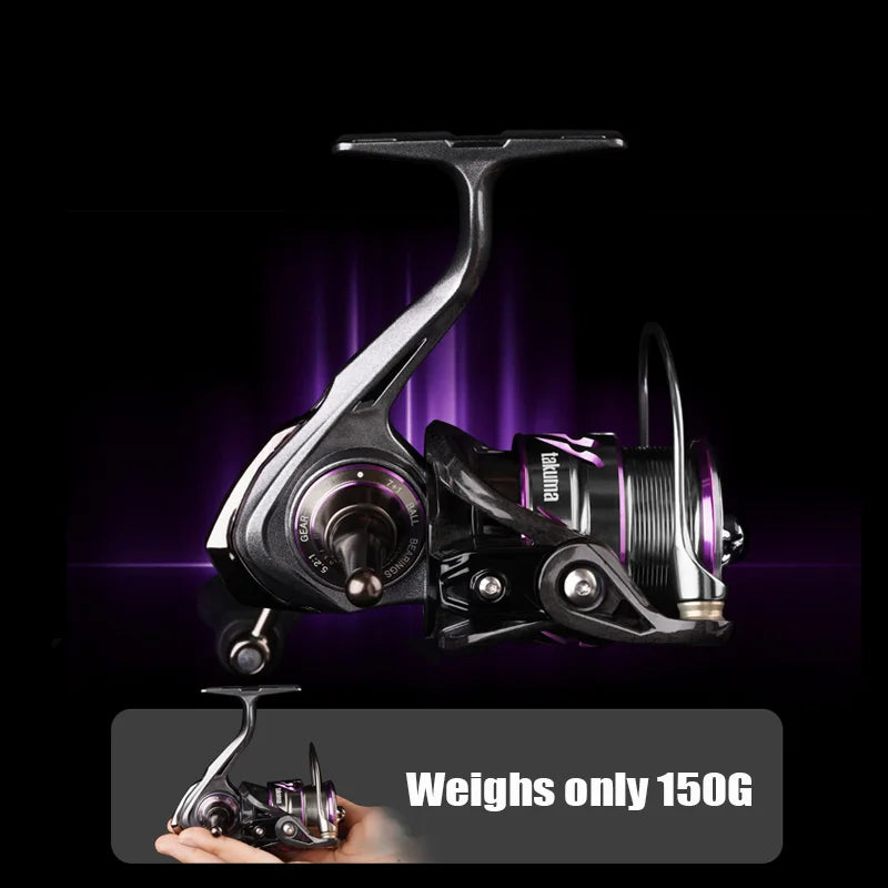 TAKUMA 2025 NEW LINGXI Spinning Reel 150-153g 5.2:1 7+1 Super Light Carbon Fiber CNC Spool Stainless Steel Bearings Fishing Reel