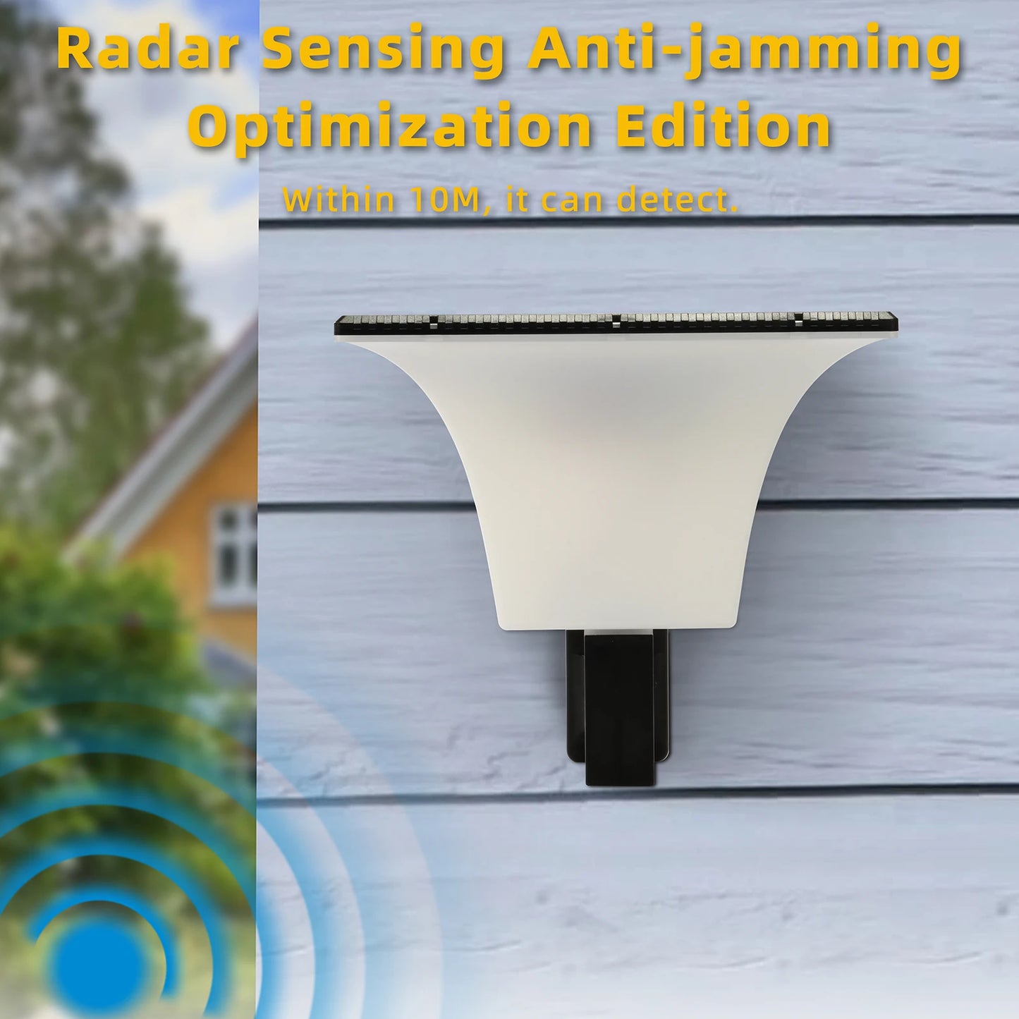 Solar Wall LED Lights with Radar Sensor Outdoor Waterproof Solar Stigma Light Outdoor Porch Light for Garage Entryway Lighting