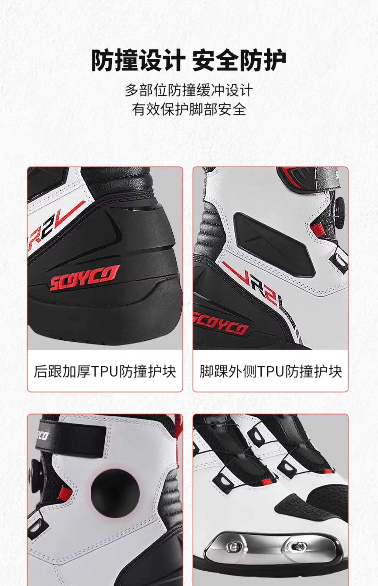 Scoyco Men's Motorcycle Riding Boots Anti-slip Motocross Shoes Anti-fall Rider Racing Road Cross-country With CE Certification