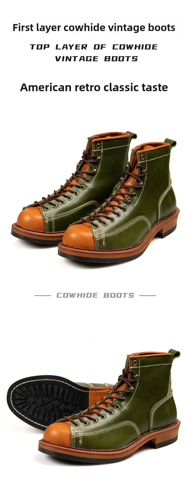American retro locomotive shoes Boots For Motorcycle