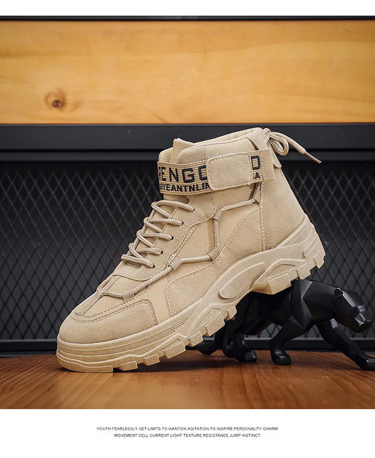 2025 Men Boots Tactical Military Combat Boots Men Ankle Boots  Outdoor Hiking Shoes Light Non-slip Men Desert Botas Working Shoe