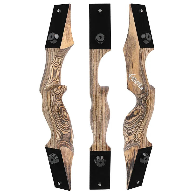1PC 60 Inch Recurve Bow 20-60lbs Bamboo Core Limbs Wooden Riser Split Takedown Bow RH for Arrow Shooting Hunting Target