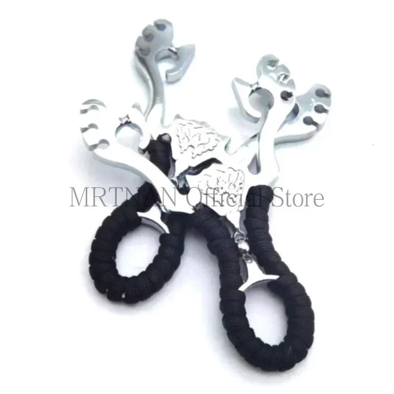 Professional shooting hunting alloy slingshot with high-quality outdoor accessories and high-quality rubber band game catapult