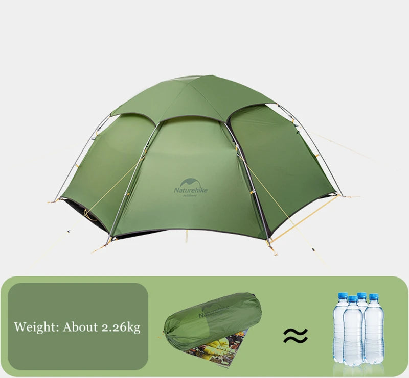Naturehike Cloud Peak 20D Nylon Tent Ultralight 2 Persons Camping Hiking Outdoor Tent 4 Season Double Layer Backpack camper Tent