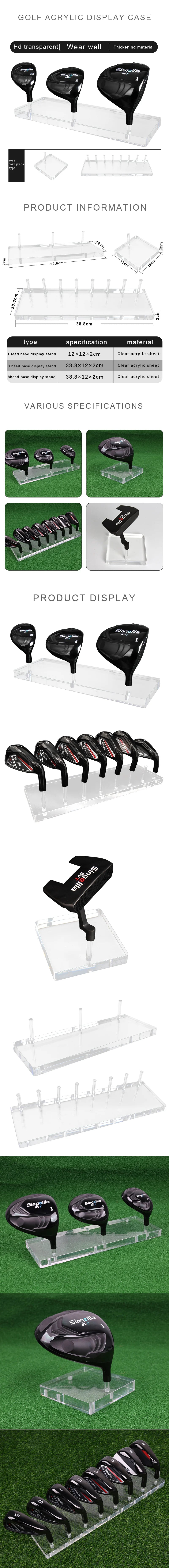 Golf Club Head Acrylic Stand Display Stand Transparent Club Storage Stand for Golf Club Grips