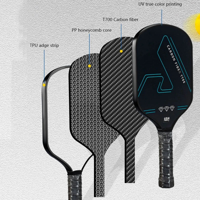 ‌Durable Fiberglass Pickleball Rackets with PP Core 2 Paddles 4 Balls Portable Bag Family Sports Kit‌