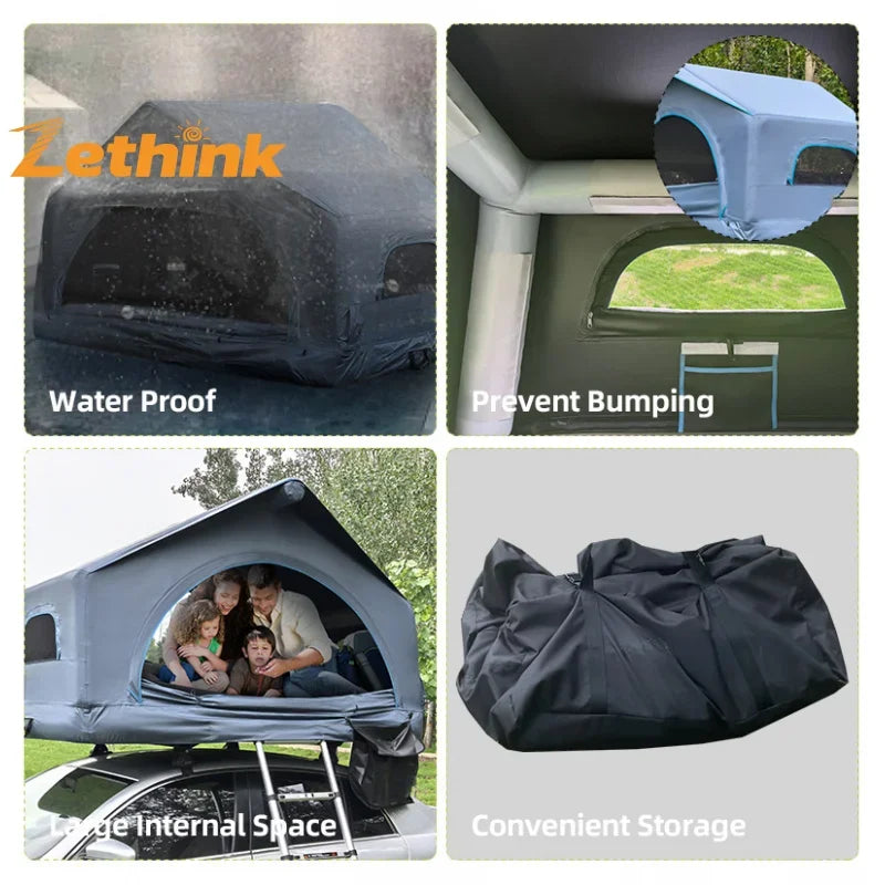 New Trend Shell Wing Inflatable Roof Top Tent Water Proof Large Internal Space Prevent Bumping Glamping Outdoor Tents