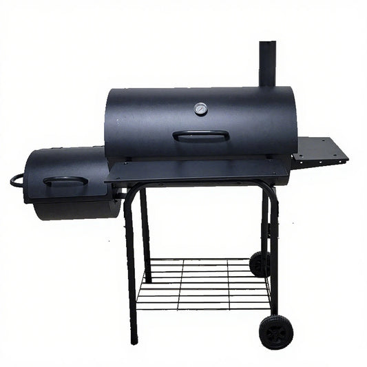 Family BBQ Grill, Extra-Large & Thickened, American-Style Outdoor Barbecue Rack, Courtyard Charcoal Stove and Smoker