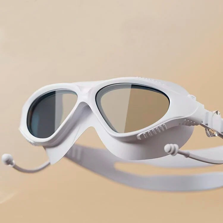 Large frame swimming goggles anti-fog professional high-definition swimming goggles adjustable wide field of vision for men and