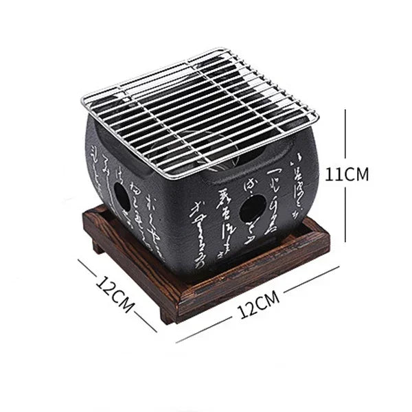 Portable Japanese Charcoal Grill Korean Barbecue grill Aluminium Alloy Alcohol Stove Carbon Cooking Furnace BBQ Tools