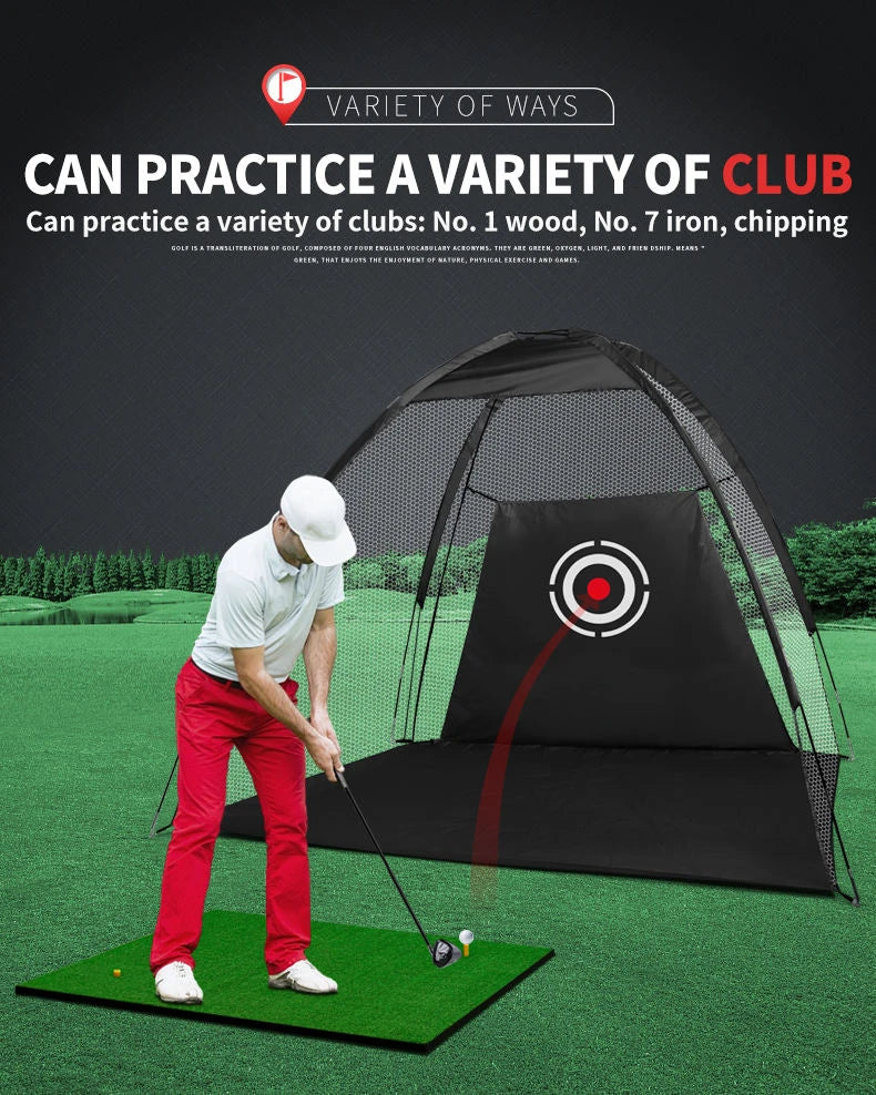PGM Brand Golf Hitting Cage Indoor 2M 3M Golf Practice Net Tent Garden Grassland Golf Training Equipment Mesh Mat Outdoor Swing