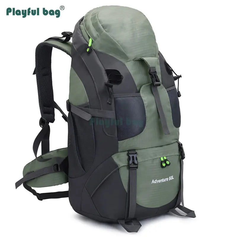 50L Outdoor Mountain Backpack Professional Waterproof Large  Capacity Light Hiking Travel Backpack Adult Bag AVA134