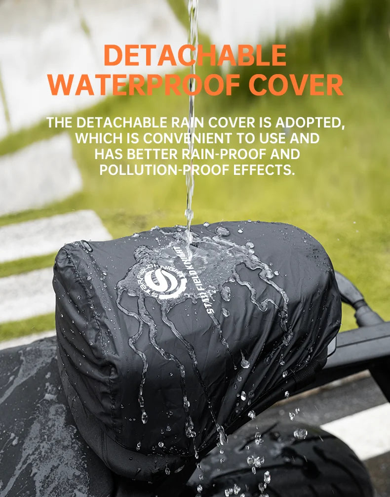 SFK Large Capacity Motorcycle Bag Rear Seat Bag Tail Pack Multifunctional Crossbody Bag Riding Gears With Outdoor Raincover