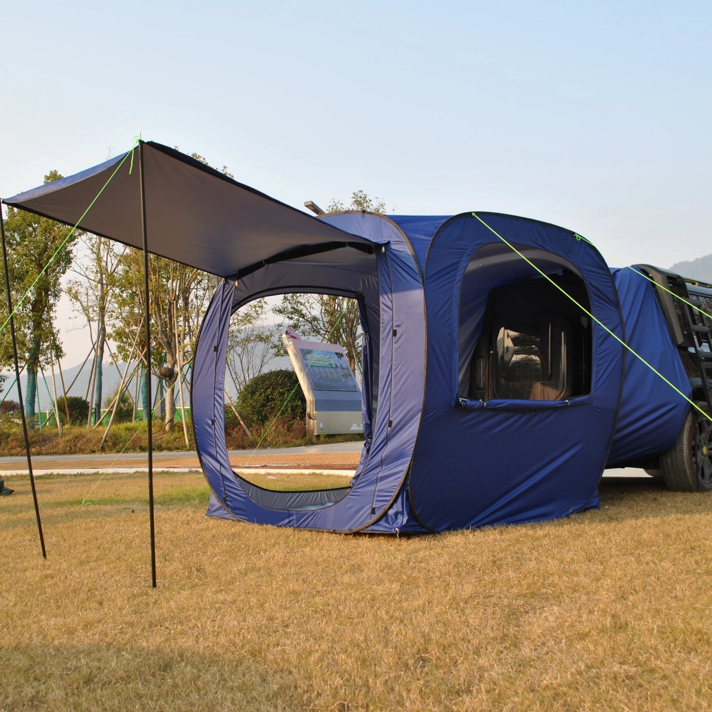 Car Tent Waterproof Tent, Car Tailgate Tent,Pop Up Car Rear Tent, SUV Tent Camping Car Tents for Campers Multipurpose Truck Tent
