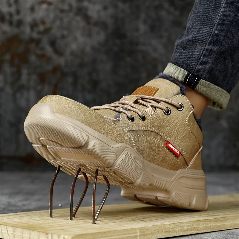 Waterproof Wrok Safety Shoes For Men Summer Breathable Indestructible Boots Non-slip Industrial Construction Shoes Male Footwear