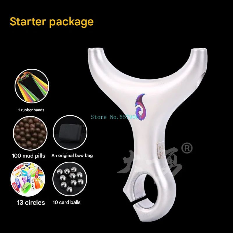 High Quality Titanium Alloy Slingshot Outdoor Hunting Top Card Catapult Tactical Game Professional Slingshot Hunting Accessories