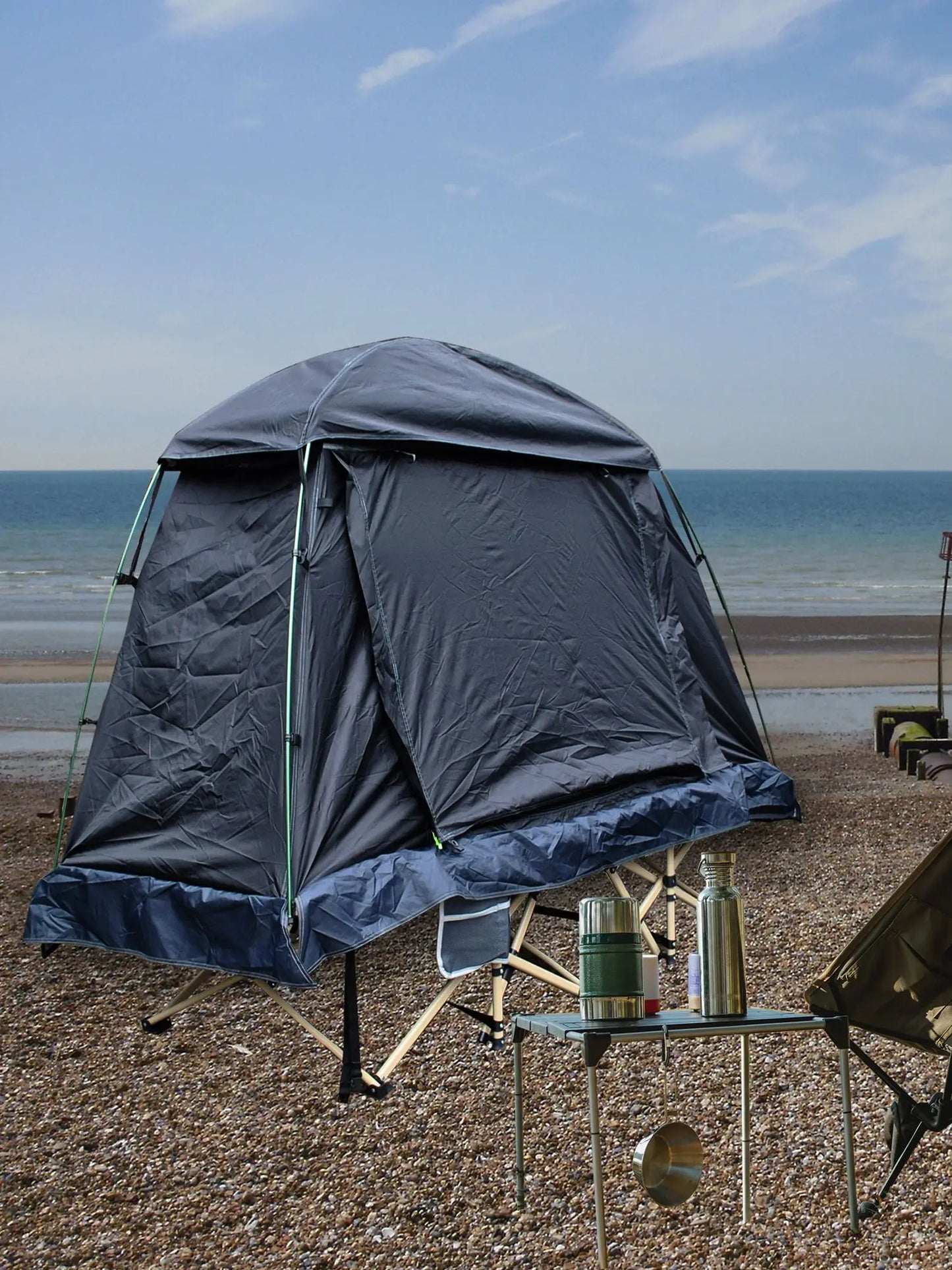 Waterproof Camping Cot Tent with External Cover, 1 Person, Off-ground Tent, COT BED Not Ingraded