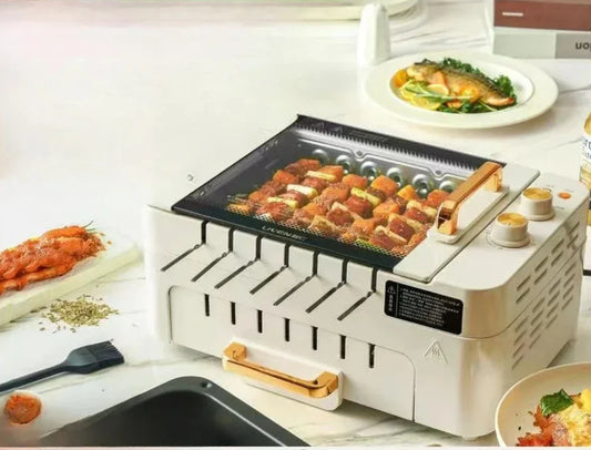 Skewer Barbecue Grill Home Automatic Rotating Multifunctional Indoor Electric Grill Light Smoke Barbecue Machine G-26