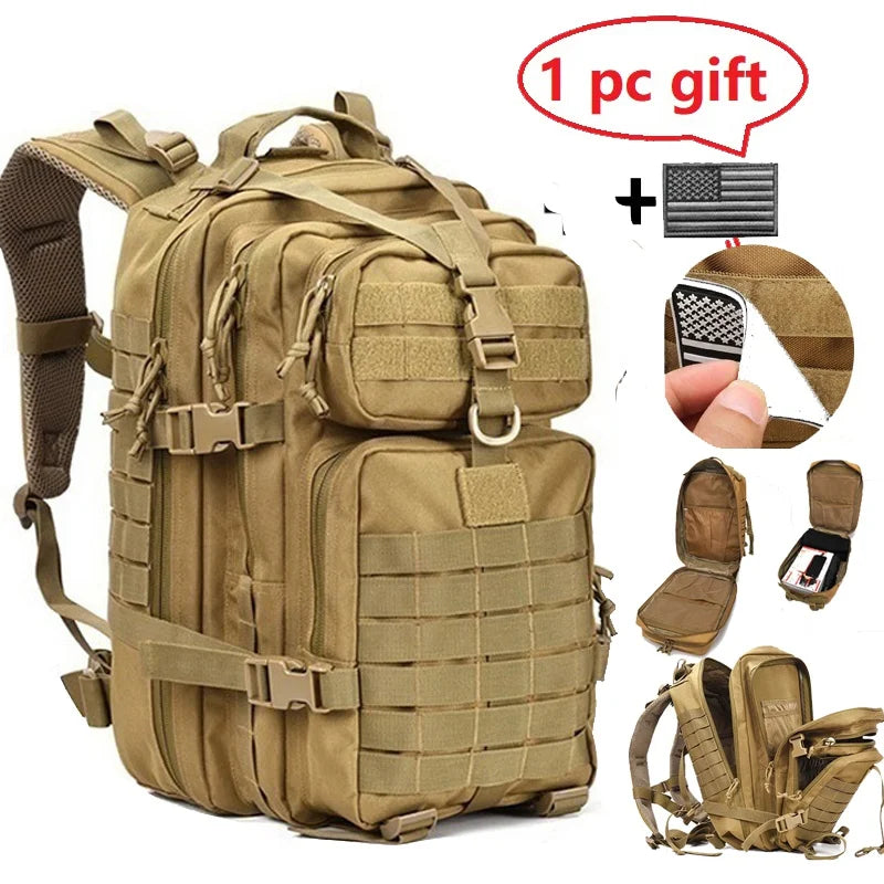 30L/50L 600D Nylon Waterproof Military Backpack Men Outdoor Army Rucksacks Tactical Sports Camping Trekking Fishing Hunting Bag