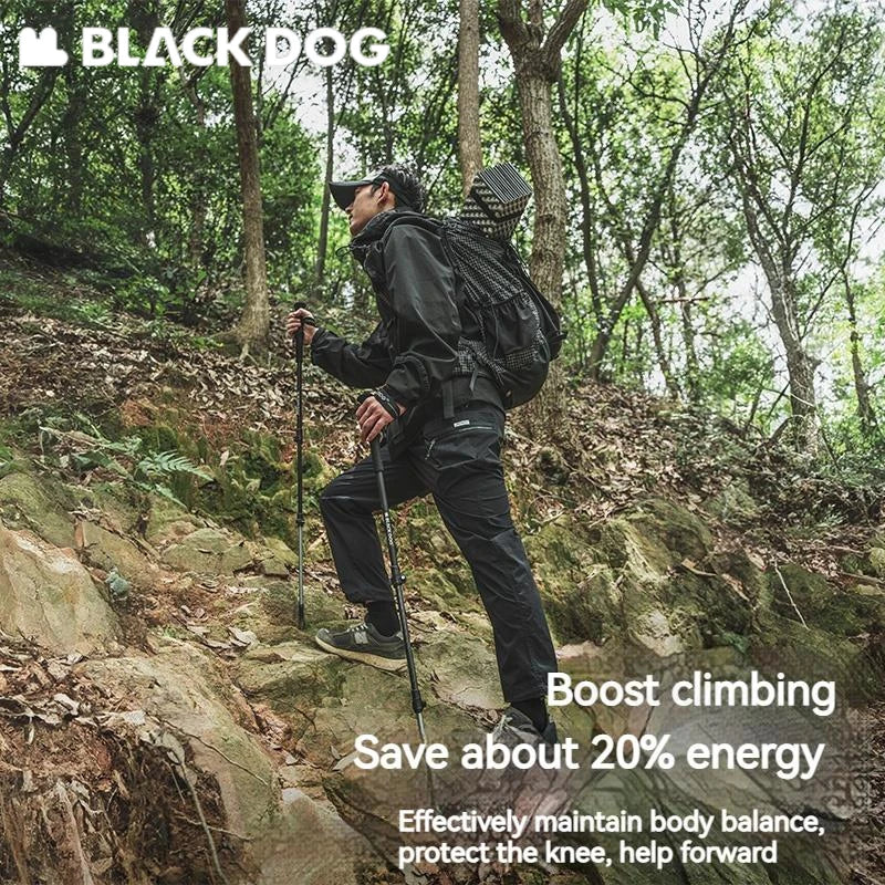 Naturehike Blackdog Trekking Pole Telescopic Aluminum Carbon Walking Sticks Hiking Cane Adjustable Ultralight Mountaineering 1pc