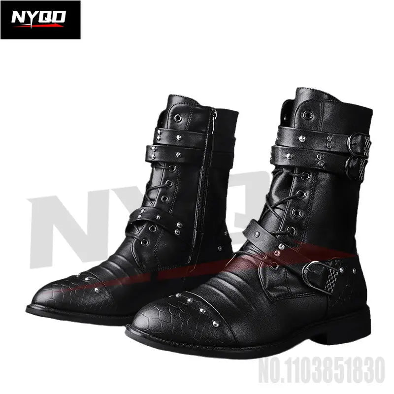 2024 New Mid Barrel  Boots Honorary Boots Motorcycle Men's Performance Boots motorcycle shoes botas moto 37-45size moto shoes