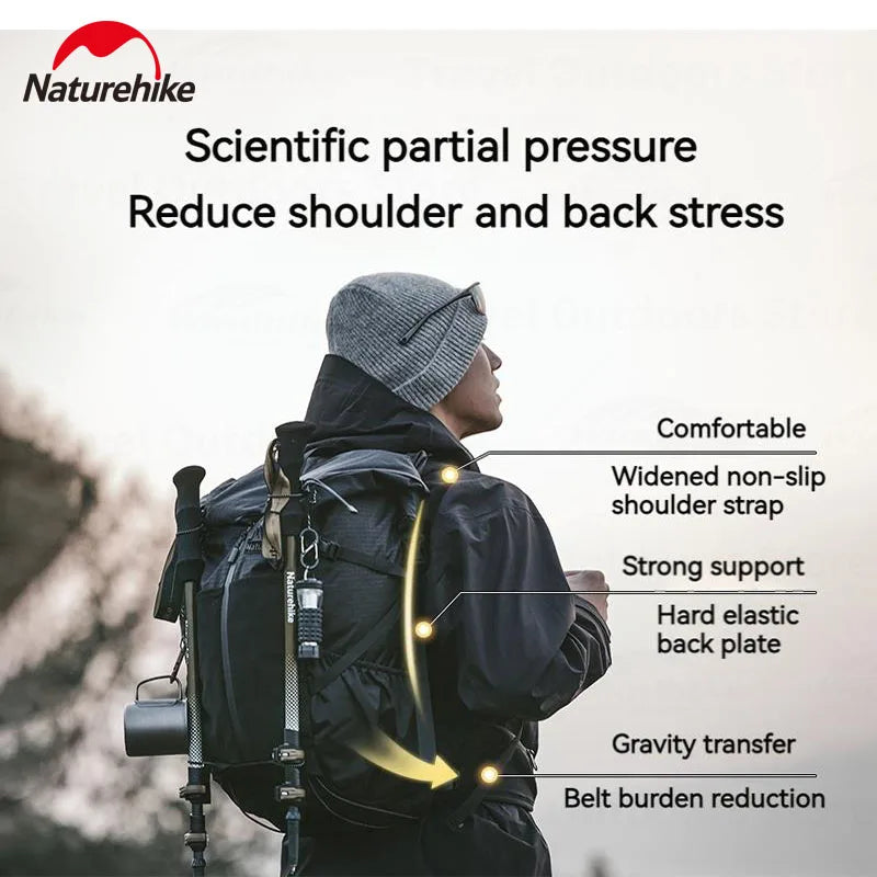 Naturehike Outdoor Backpack 30+5L Waterproof Super Light Hiking Camping Climbing Bag Ultralight Sports Shoulder Bag Breathable